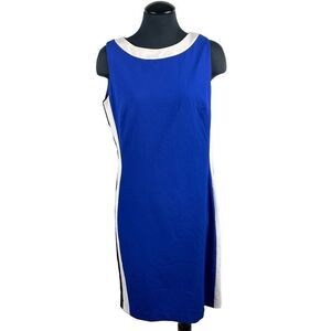 Lauren Ralph Lauren Blue Color Block Pencil Dress - Women’s 10